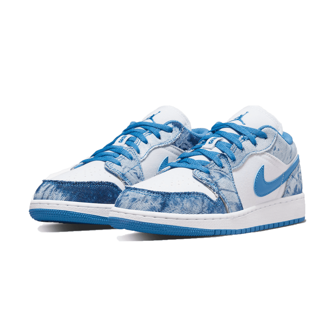 Air Jordan 1 Low GS 'Washed Denim'- Streetwear Fashion - ellesey.com