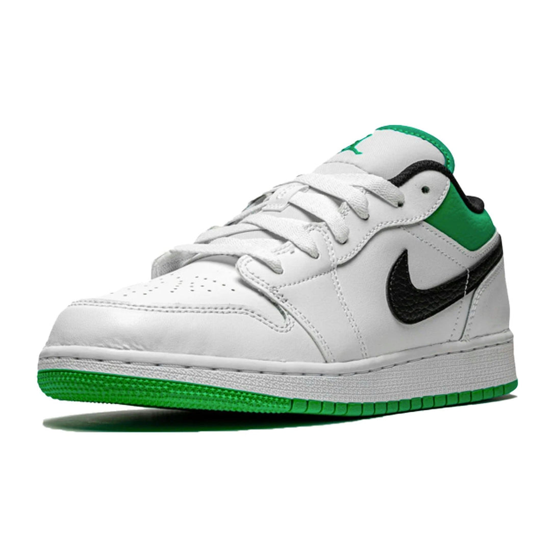 Air Jordan 1 Low GS 'White Lucky Green'- Streetwear Fashion - ellesey.com