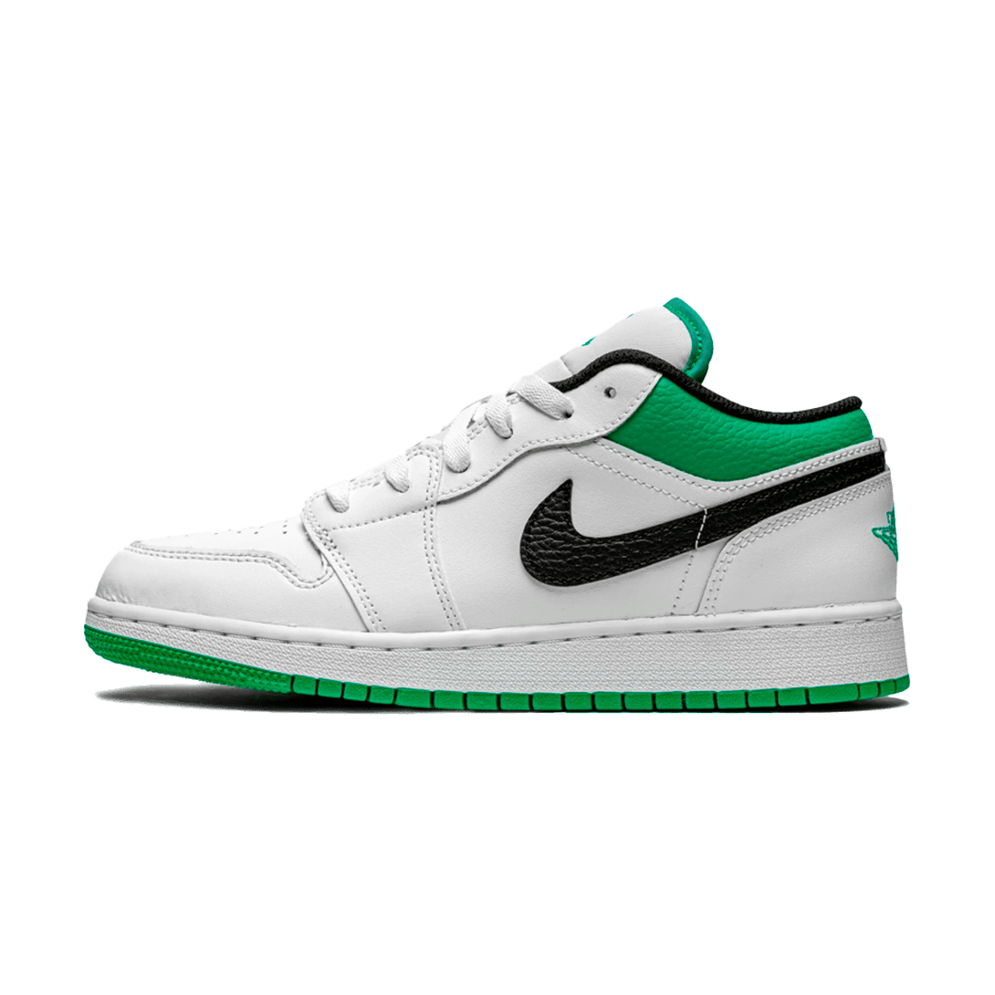 Air Jordan 1 Low GS 'White Lucky Green'- Streetwear Fashion - ellesey.com