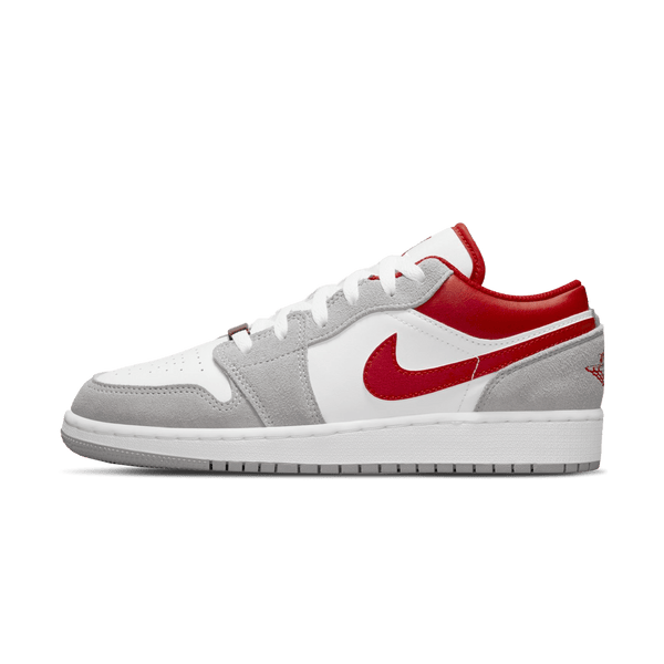 Air Jordan 1 Low SE GS 'Light Smoke Grey Gym Red'- Streetwear Fashion - ellesey.com