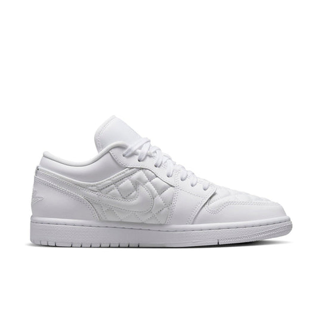 Air Jordan 1 Low 'Triple White Quilted' Wmns- Streetwear Fashion - ellesey.com