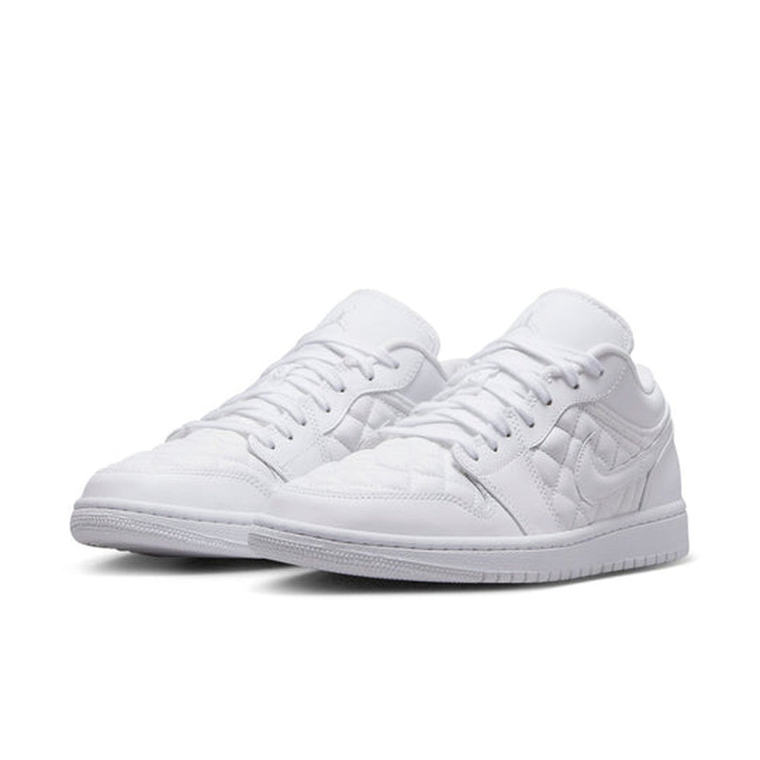 Air Jordan 1 Low 'Triple White Quilted' Wmns- Streetwear Fashion - ellesey.com