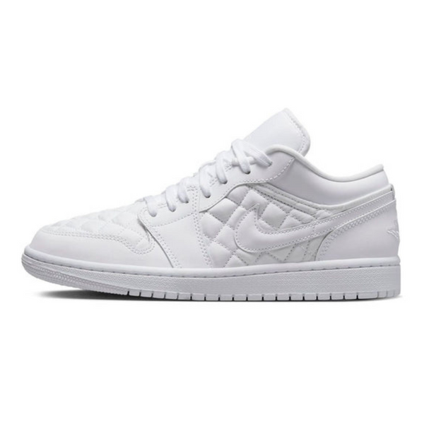 Air Jordan 1 Low 'Triple White Quilted' Wmns- Streetwear Fashion - ellesey.com