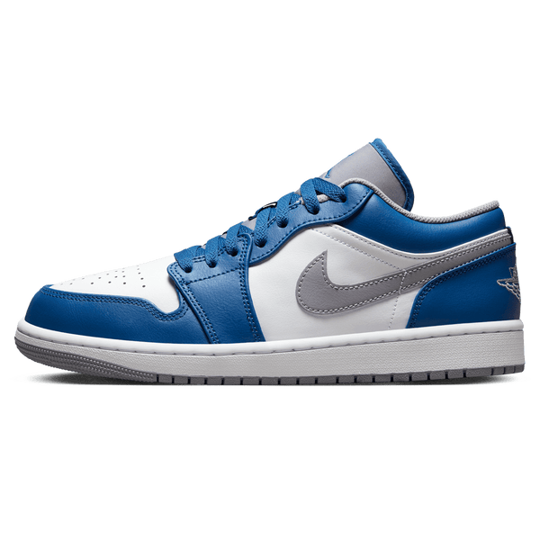 Air Jordan 1 Low 'True Blue Cement'- Streetwear Fashion - ellesey.com