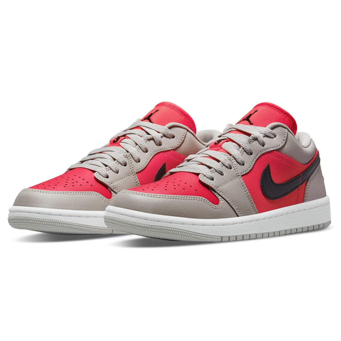 Air Jordan 1 Low Wmns 'Light Iron Ore Siren Red'- Streetwear Fashion - ellesey.com