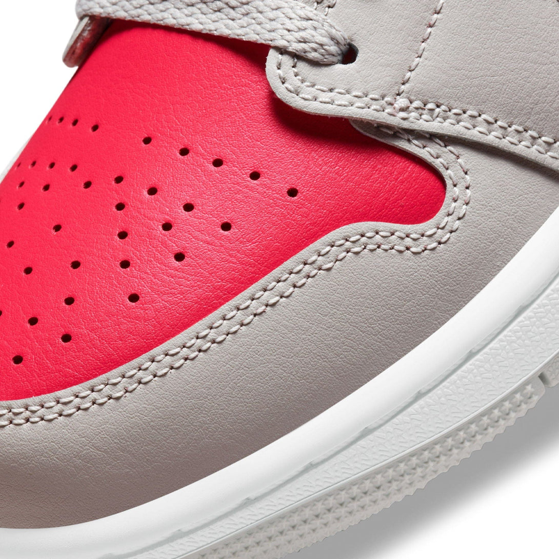 Air Jordan 1 Low Wmns 'Light Iron Ore Siren Red'- Streetwear Fashion - ellesey.com