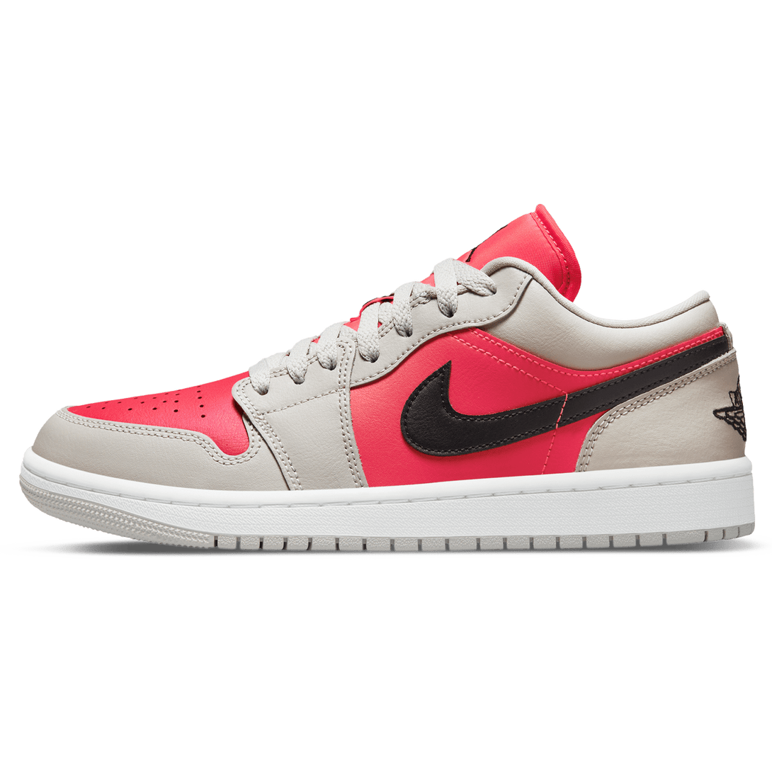 Air Jordan 1 Low Wmns 'Light Iron Ore Siren Red'- Streetwear Fashion - ellesey.com