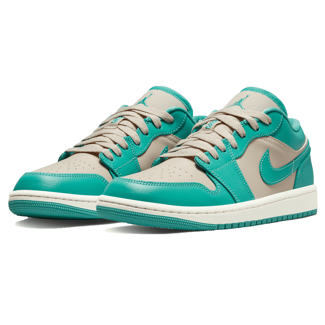 Air Jordan 1 Low Wmns 'Tropical Teal Sandy Beige'- Streetwear Fashion - ellesey.com