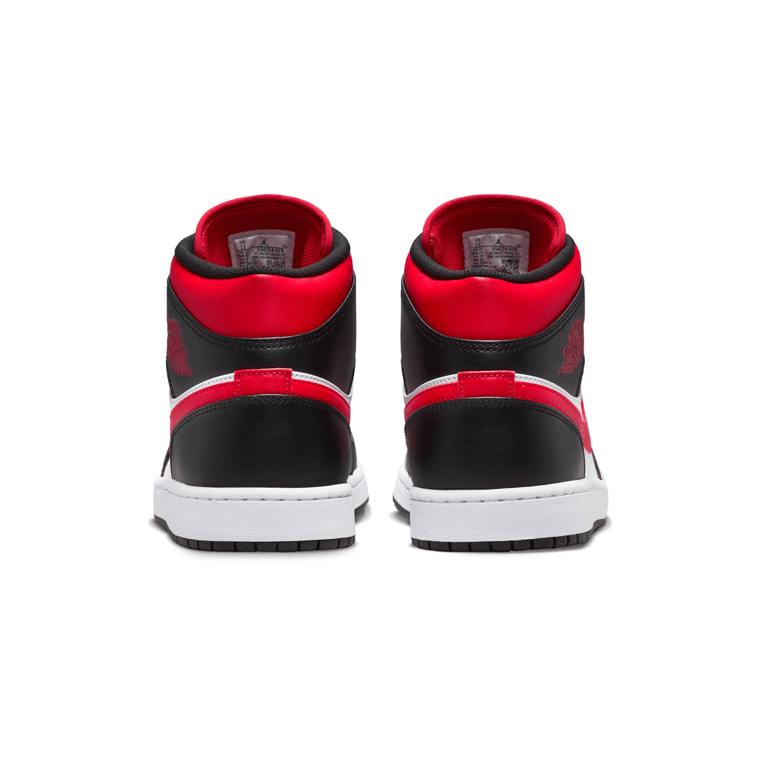 Air Jordan 1 Mid 'Black Fire Red'- Streetwear Fashion - ellesey.com