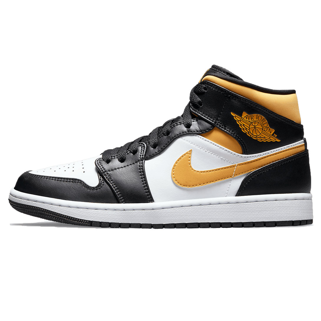 Air Jordan 1 Mid 'Black University Gold'- Streetwear Fashion - ellesey.com