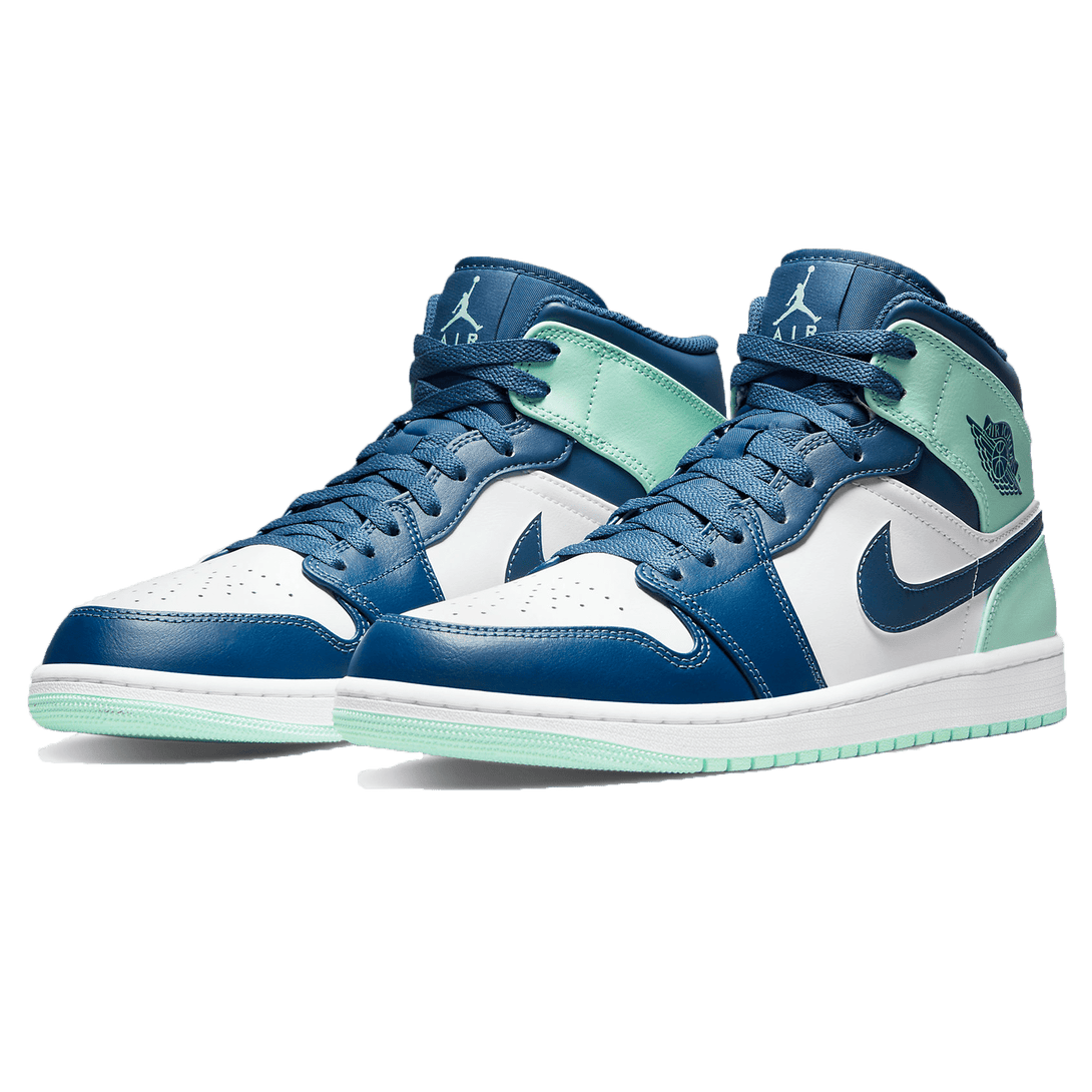 Air Jordan 1 Mid 'Blue Mint'- Streetwear Fashion - ellesey.com