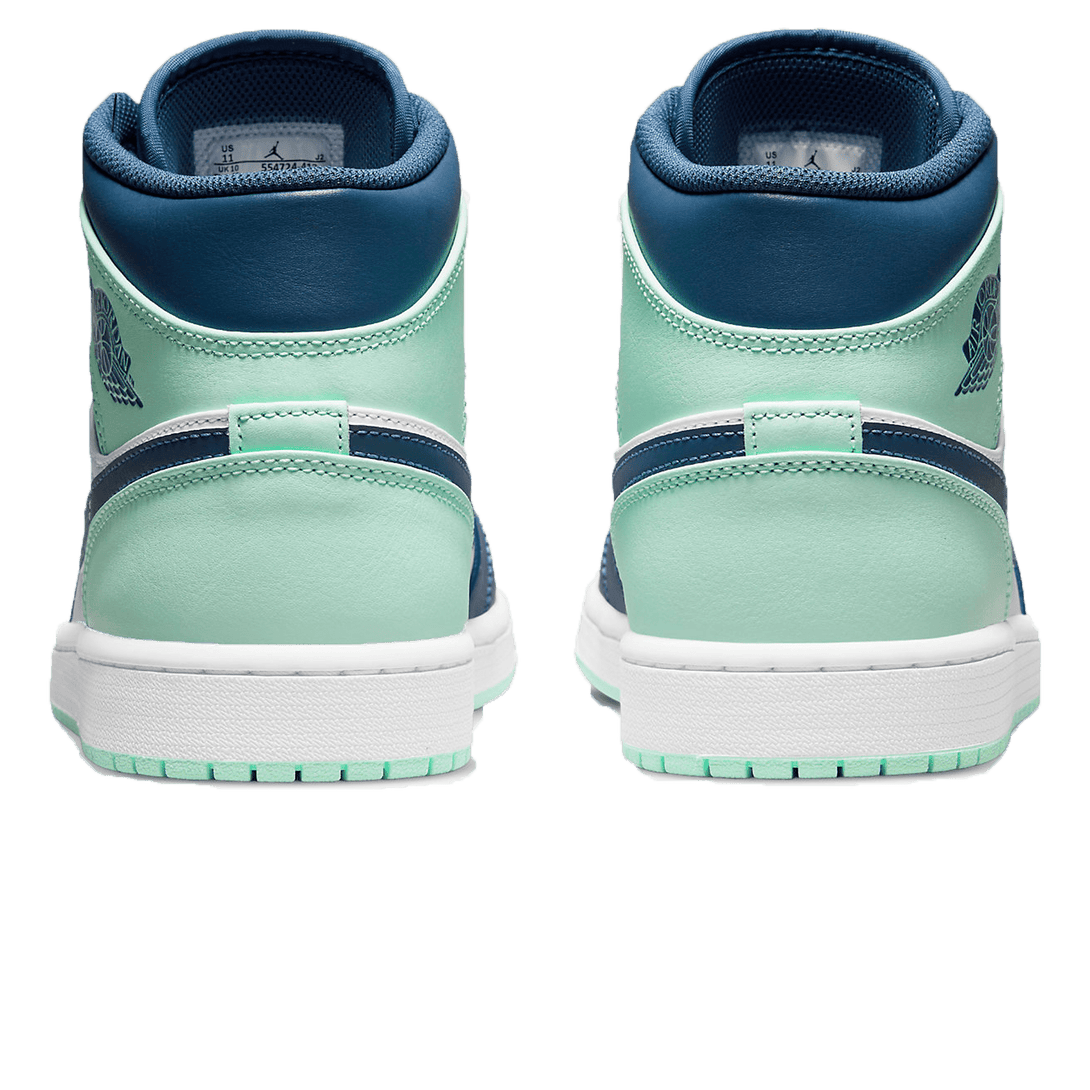 Air Jordan 1 Mid 'Blue Mint'- Streetwear Fashion - ellesey.com