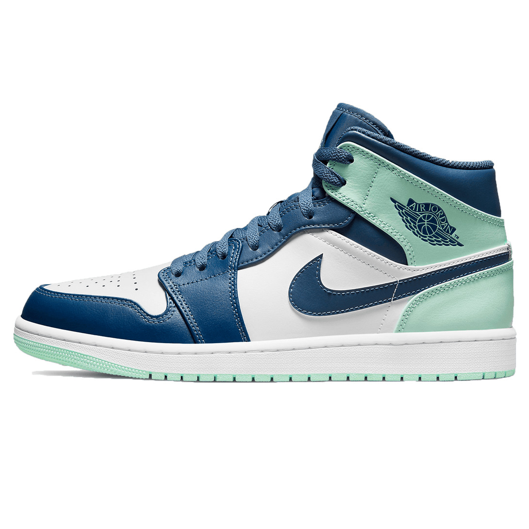 Air Jordan 1 Mid 'Blue Mint'- Streetwear Fashion - ellesey.com