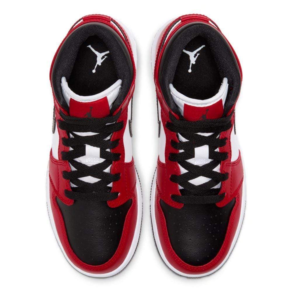 Air Jordan 1 Mid Chicago Black Toe GS- Streetwear Fashion - ellesey.com