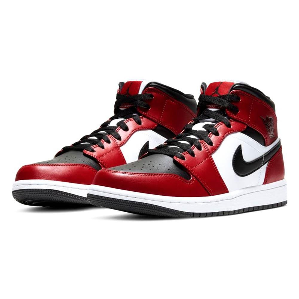 Air Jordan 1 Mid 'Chicago Black Toe'- Streetwear Fashion - ellesey.com