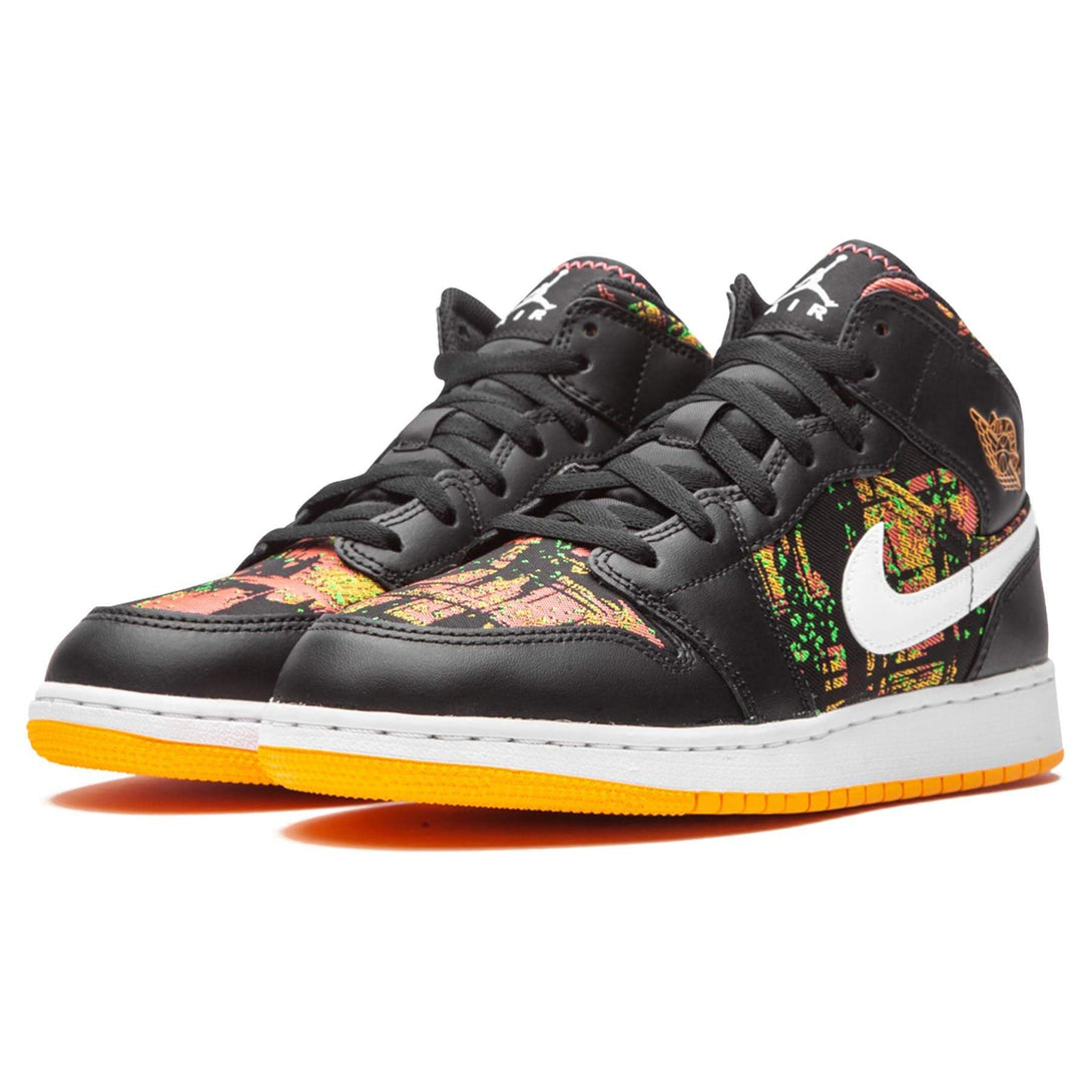 Air Jordan 1 Mid GS 'Black Laser Orange'- Streetwear Fashion - ellesey.com