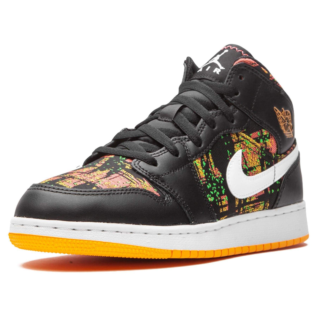 Air Jordan 1 Mid GS 'Black Laser Orange'- Streetwear Fashion - ellesey.com