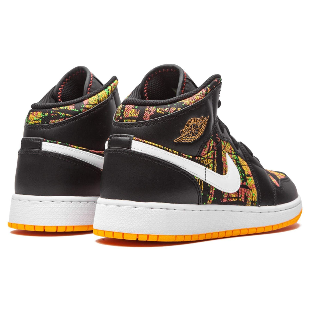 Air Jordan 1 Mid GS 'Black Laser Orange'- Streetwear Fashion - ellesey.com