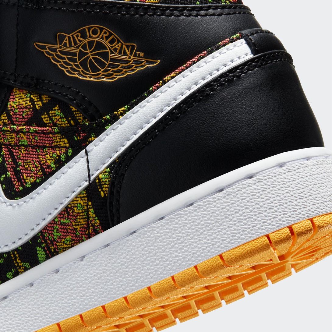 Air Jordan 1 Mid GS 'Black Laser Orange'- Streetwear Fashion - ellesey.com