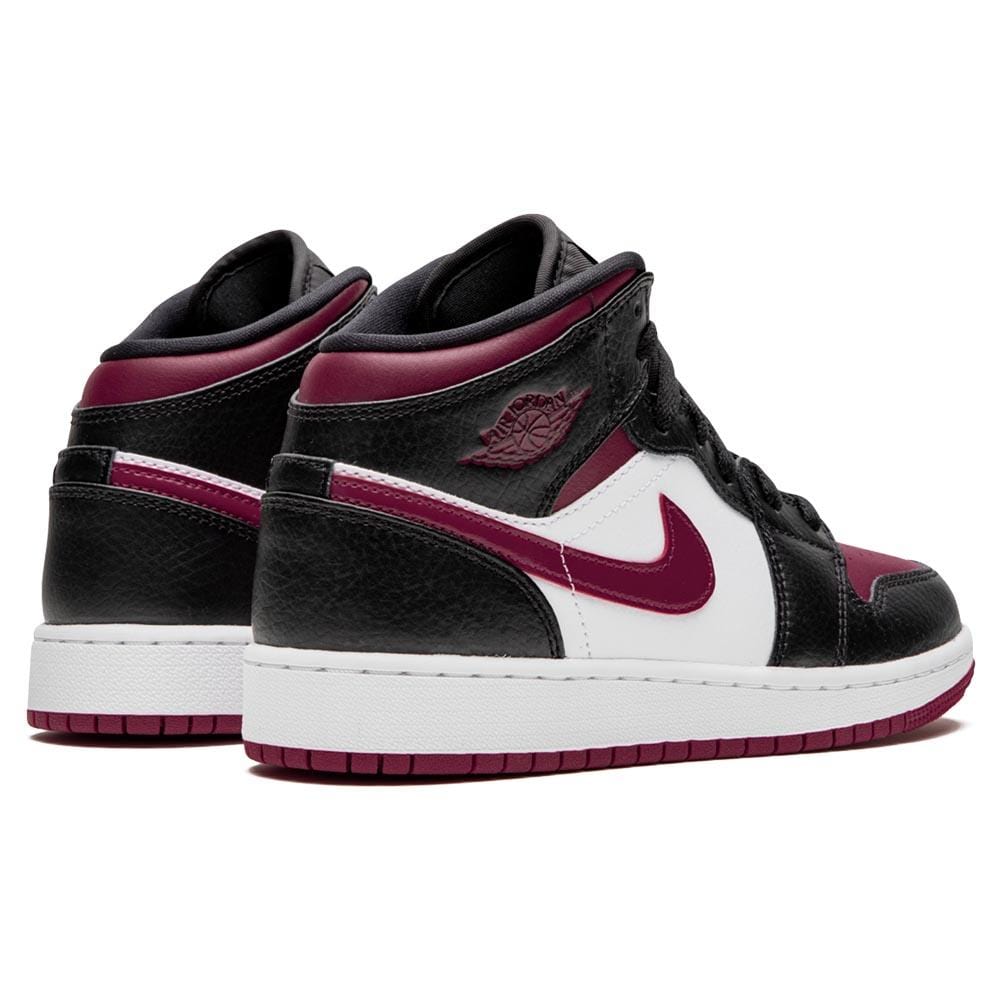 Air Jordan 1 Mid GS 'Black Noble Red'- Streetwear Fashion - ellesey.com