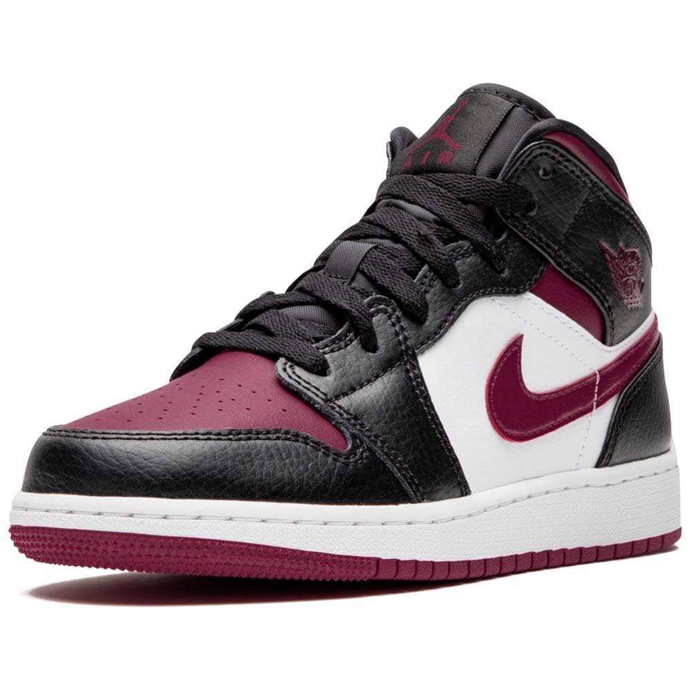 Air Jordan 1 Mid GS 'Black Noble Red'- Streetwear Fashion - ellesey.com