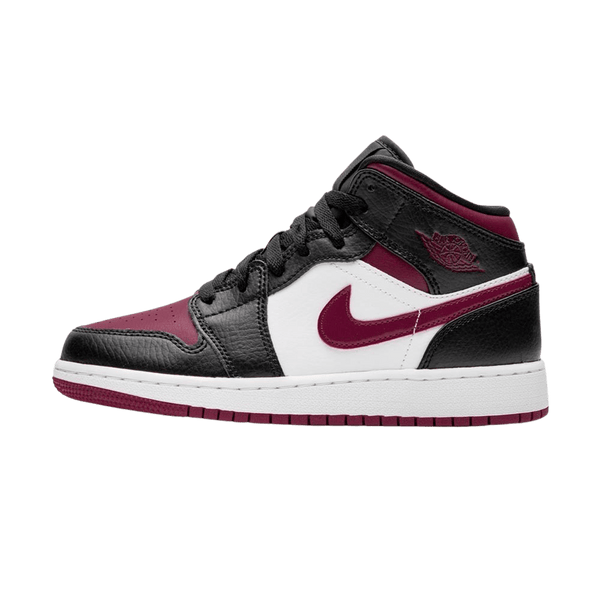 Air Jordan 1 Mid GS 'Black Noble Red'- Streetwear Fashion - ellesey.com