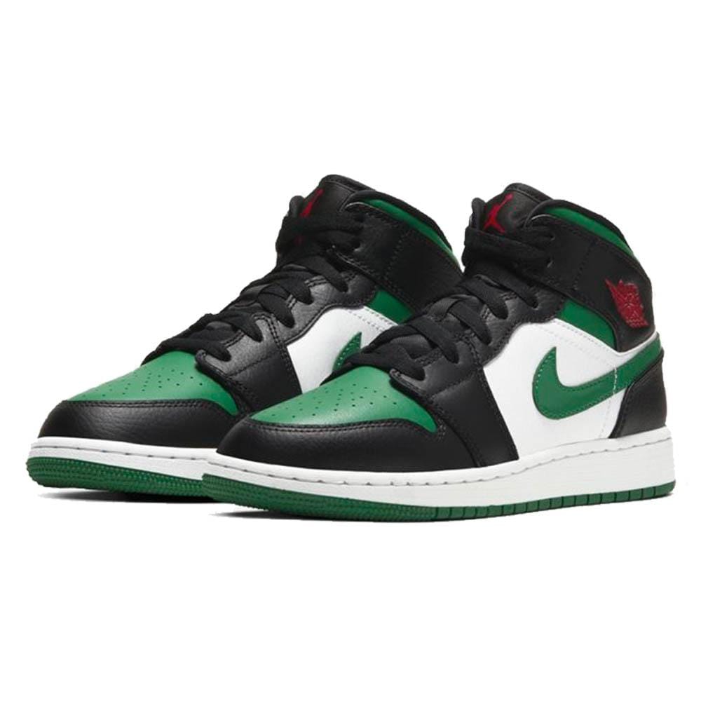 Air Jordan 1 Mid GS 'Black Pine Green'- Streetwear Fashion - ellesey.com