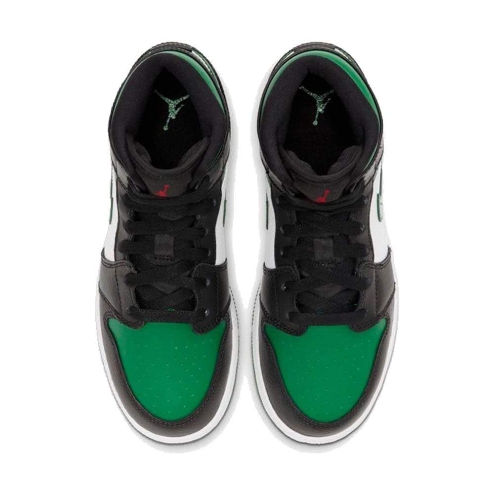 Air Jordan 1 Mid GS 'Black Pine Green'- Streetwear Fashion - ellesey.com