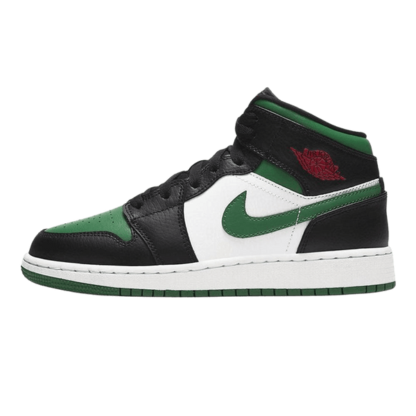 Air Jordan 1 Mid GS 'Black Pine Green'- Streetwear Fashion - ellesey.com