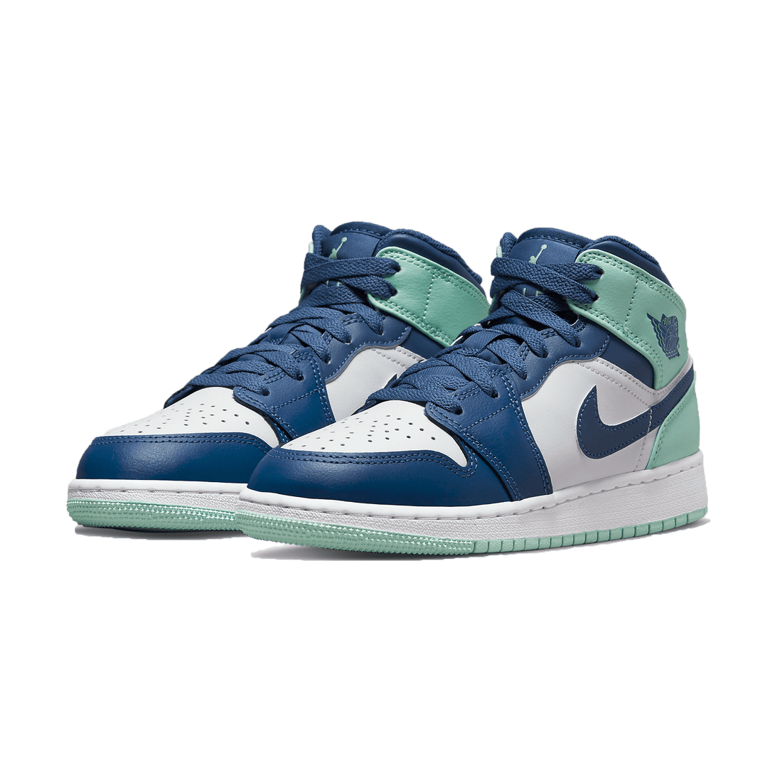 Air Jordan 1 Mid GS 'Blue Mint'- Streetwear Fashion - ellesey.com