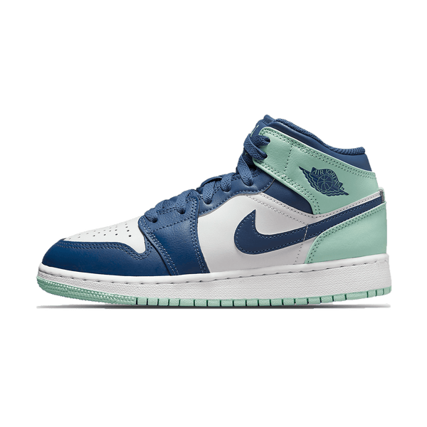 Air Jordan 1 Mid GS 'Blue Mint'- Streetwear Fashion - ellesey.com