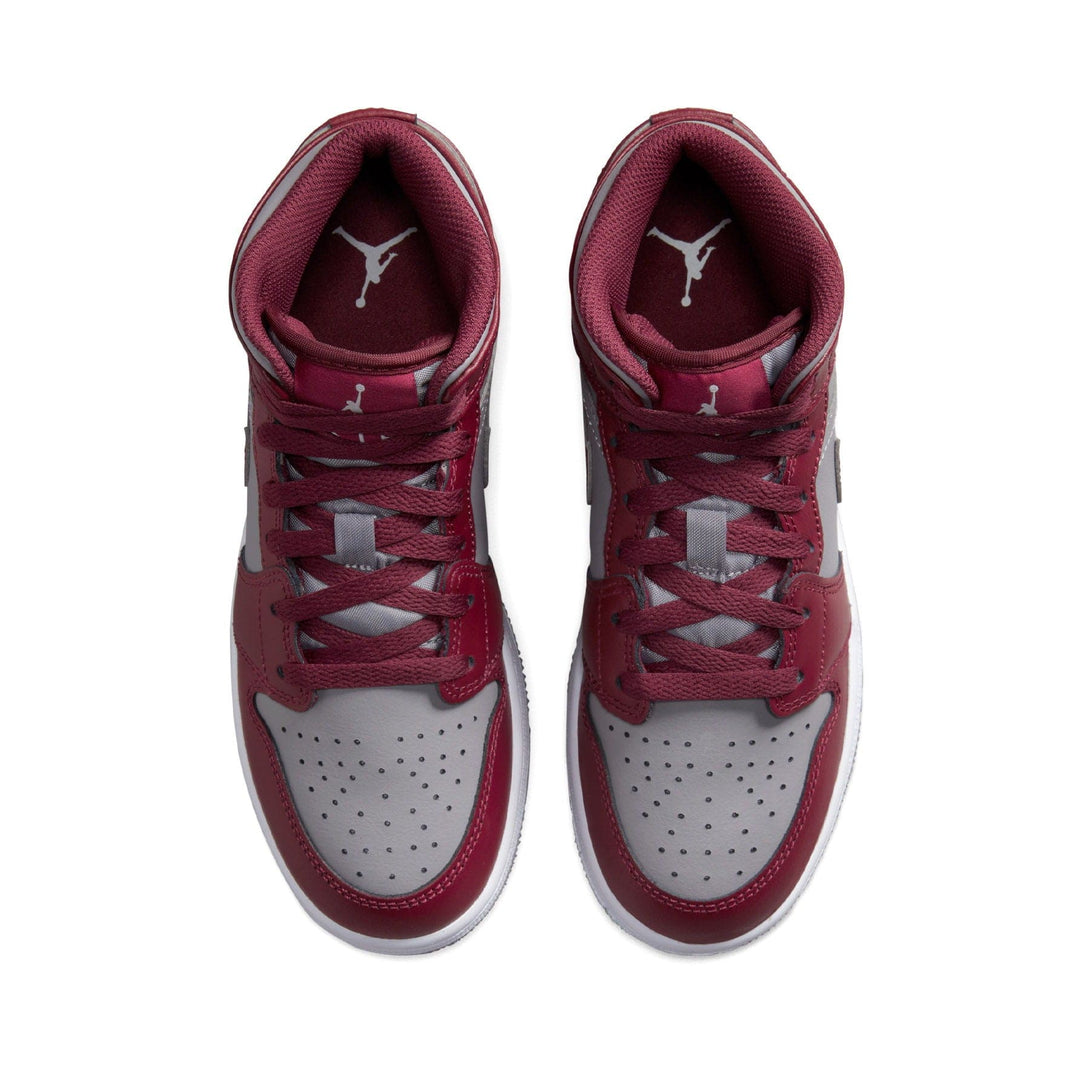 Air Jordan 1 Mid GS 'Cherrywood Red'- Streetwear Fashion - ellesey.com