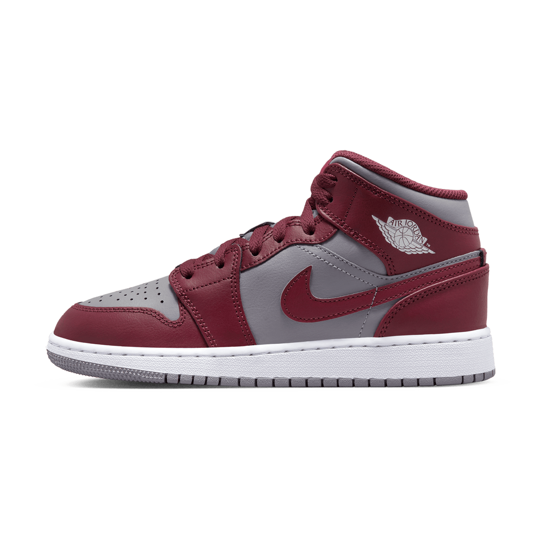 Air Jordan 1 Mid GS 'Cherrywood Red'- Streetwear Fashion - ellesey.com