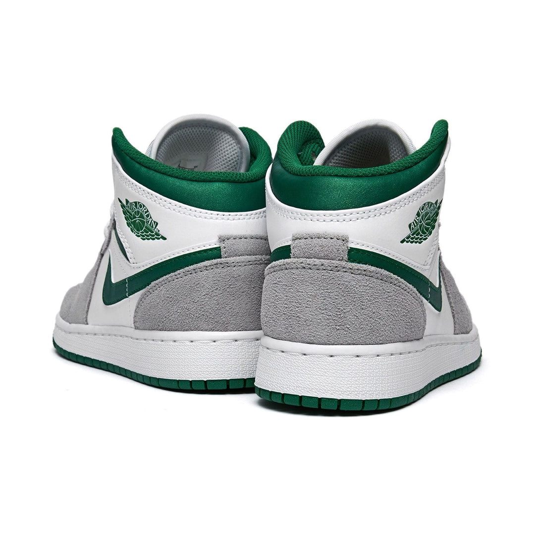 Air Jordan 1 Mid GS 'Green Grey'- Streetwear Fashion - ellesey.com