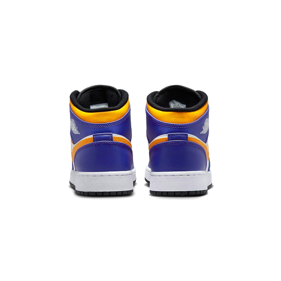 Air Jordan 1 Mid GS 'Lakers'- Streetwear Fashion - ellesey.com