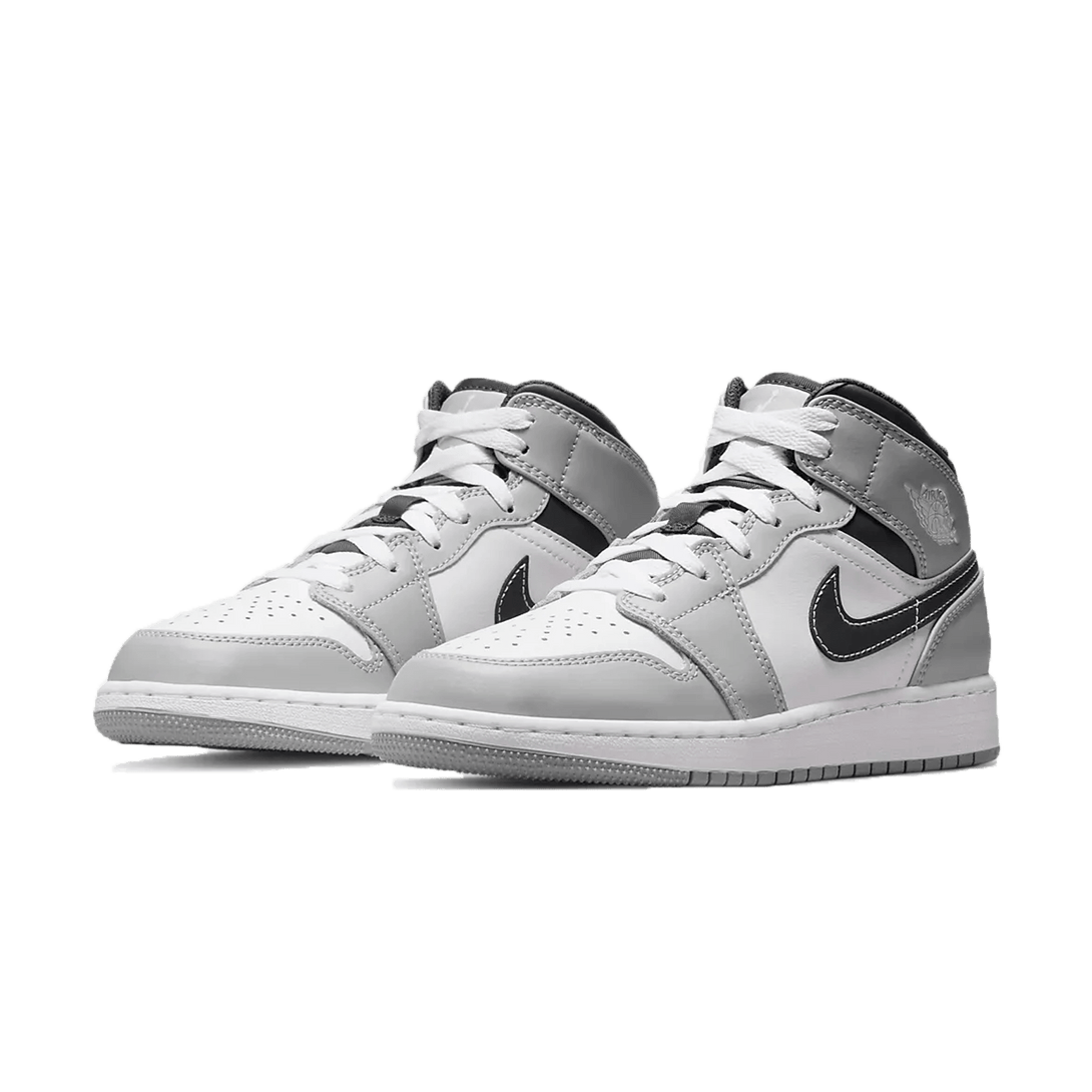 Air Jordan 1 Mid GS 'Light Smoke Grey'- Streetwear Fashion - ellesey.com