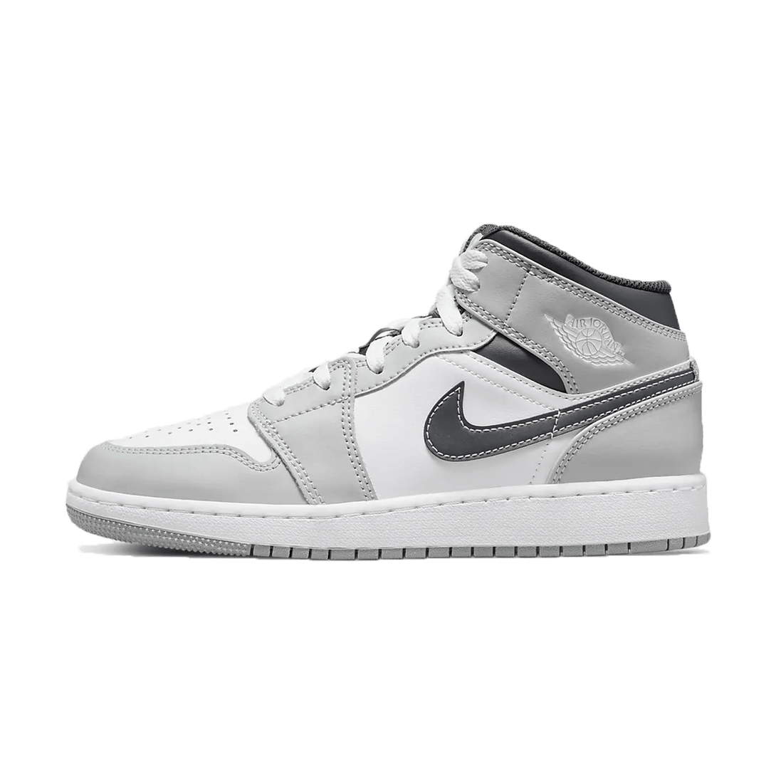 Air Jordan 1 Mid GS 'Light Smoke Grey'- Streetwear Fashion - ellesey.com