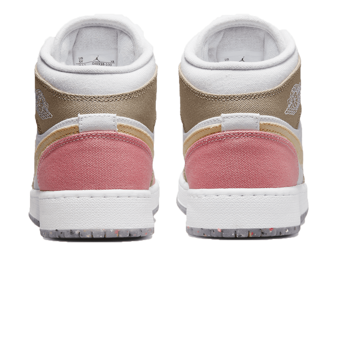 Air Jordan 1 Mid GS Pink Tan- Streetwear Fashion - ellesey.com