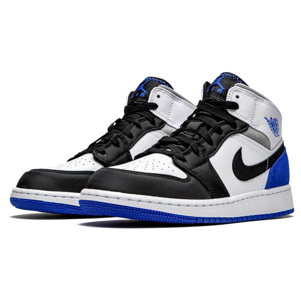 Air Jordan 1 Mid GS 'Royal White'- Streetwear Fashion - ellesey.com