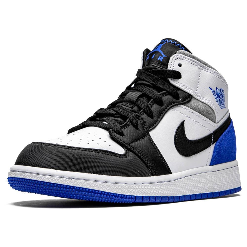 Air Jordan 1 Mid GS 'Royal White'- Streetwear Fashion - ellesey.com