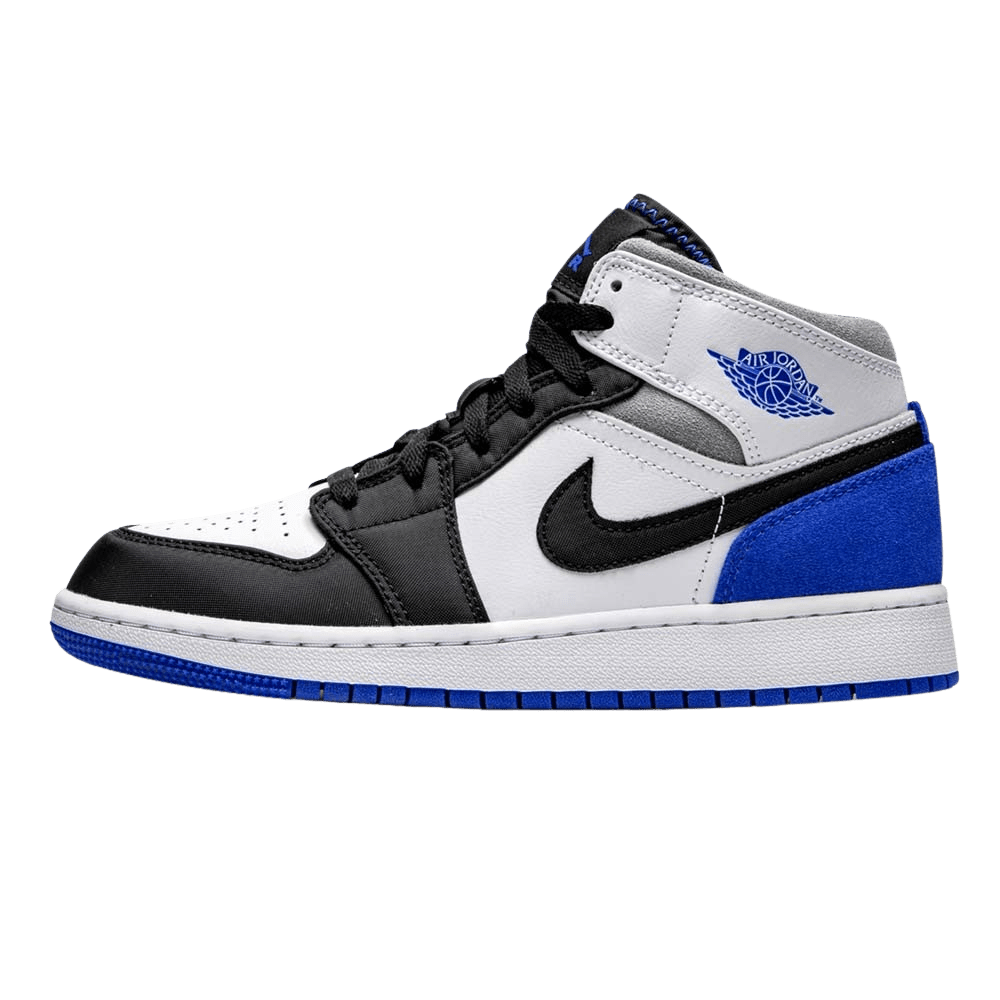 Air Jordan 1 Mid GS 'Royal White'- Streetwear Fashion - ellesey.com