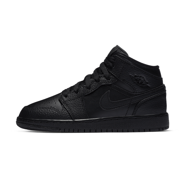 Air Jordan 1 Mid GS 'Triple Black' 2020- Streetwear Fashion - ellesey.com