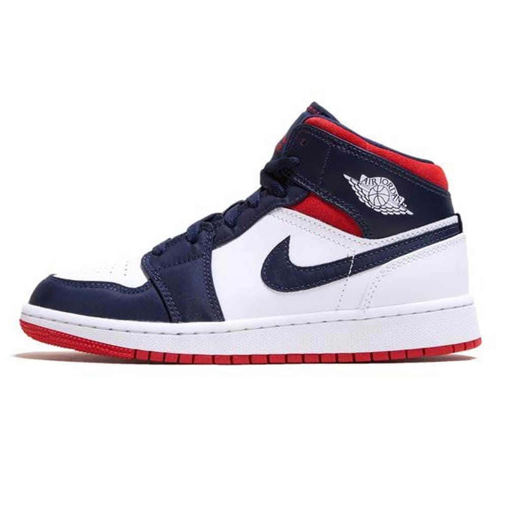 Air Jordan 1 Mid GS 'USA Olympic'- Streetwear Fashion - ellesey.com