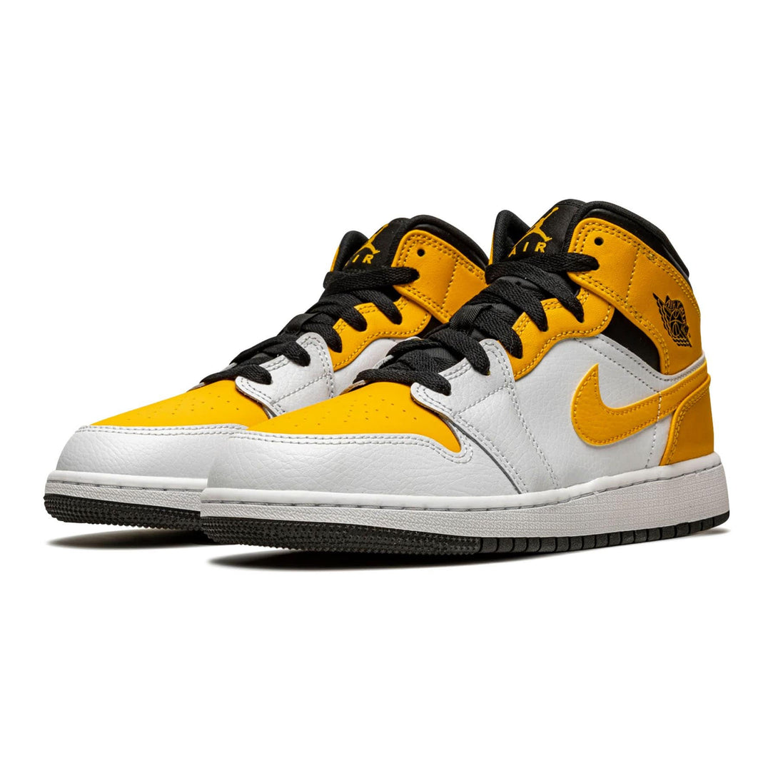 Air Jordan 1 Mid GS 'University Gold'- Streetwear Fashion - ellesey.com