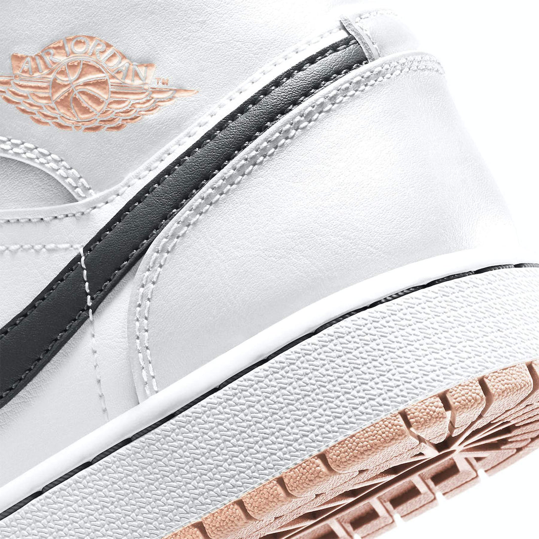 Air Jordan 1 Mid GS 'White Arctic Orange'- Streetwear Fashion - ellesey.com