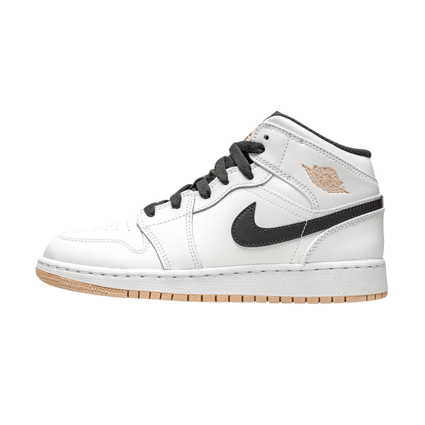 Air Jordan 1 Mid GS 'White Arctic Orange'- Streetwear Fashion - ellesey.com