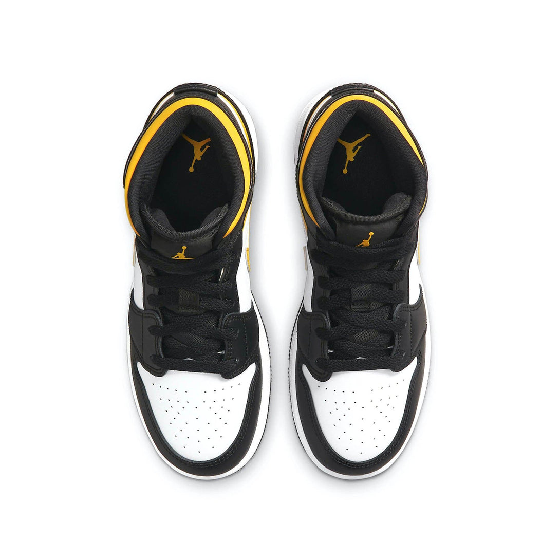 Air Jordan 1 Mid GS 'White Pollen Black'- Streetwear Fashion - ellesey.com