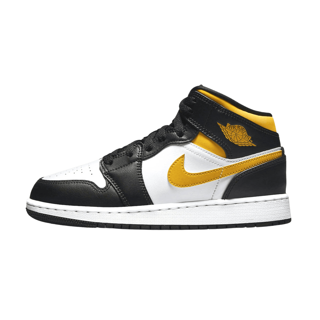 Air Jordan 1 Mid GS 'White Pollen Black'- Streetwear Fashion - ellesey.com