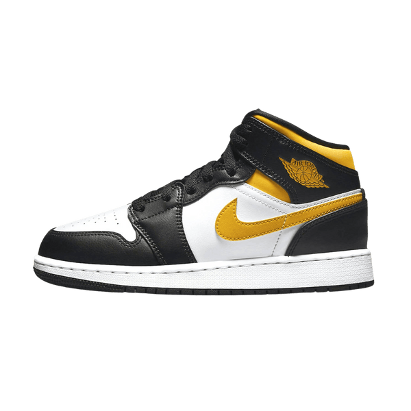 Air Jordan 1 Mid GS 'White Pollen Black'- Streetwear Fashion - ellesey.com