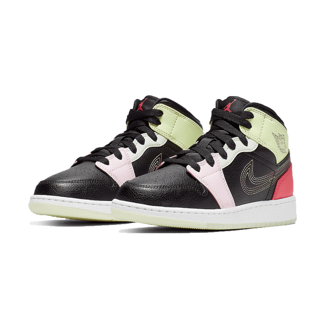 Air Jordan 1 Mid 'Glow In The Dark'- Streetwear Fashion - ellesey.com